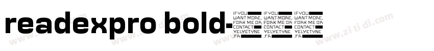 readexpro bold字体转换